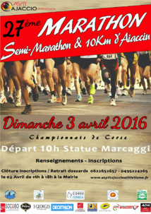 Le marathon d'Ajaccio, édition 2016 Le marathon d'Ajaccio, édition 2016