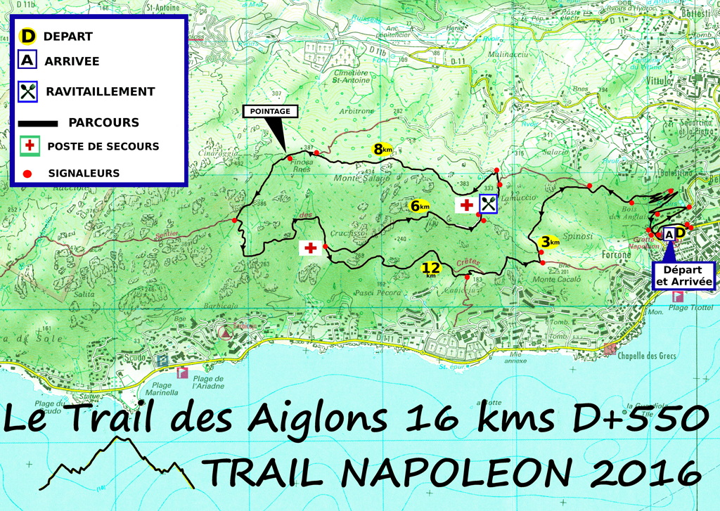 Le parcours du Trail des Aiglons 2016